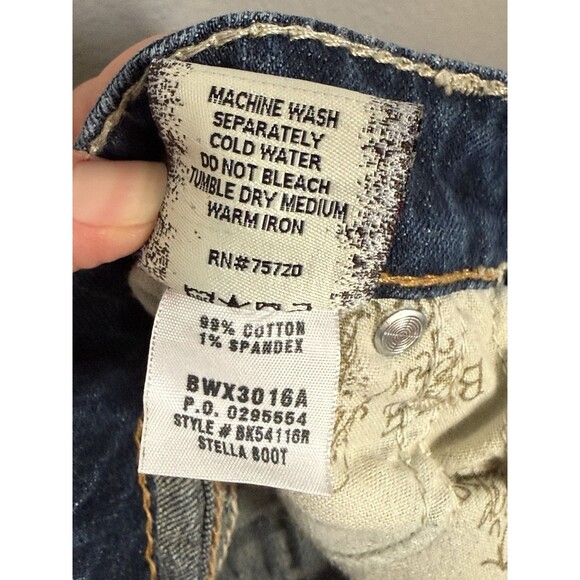 BKE Stella Bootcut Jeans Size 26R BK54116R Western y2K Denim Stitching Low Rise - Picture 9 of 13